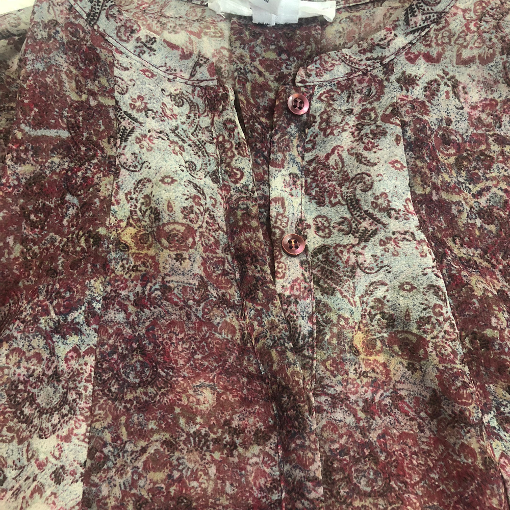 BCBGeneration Mauve Mist Print Button-Up - Small - Picture 4 of 7